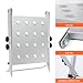 TooCust Ladder Platform, Adjustable Ladder Step & Work Platform - 400 lbs Heavy Duty Extension Ladder Workstation, Anti-Slip Scaffold Plate & Tool Tray for Gutter Cleaning, Roofing & Painting (Silver)
