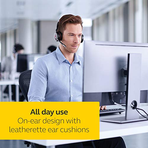 Jabra Evolve 75 UC Wireless Headset, Stereo – Includes Link 370 USB Adapter and Charging Stand – Bluetooth Headset with World-Class Speakers, Active Noise-Cancelling Microphone, All Day Battery by Jabra - Image 6