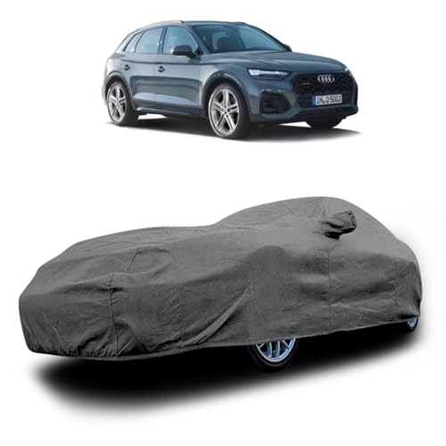 Image of Heavy-Duty Car Cover for Compatible with Audi Q5 (2021 to 2025 All Models) Deluxe Car Protection Cover - Waterproof & UV-Resistant All-Season Exterior Protection