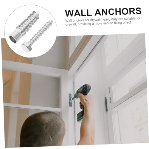 Veemoon DIY Pro-Grade 20pcs Drywall Anchor Kit Lag Shield Anchors Screws for Concrete Drywall Projects - Image 8