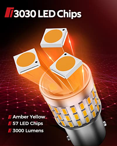 Torchbeam 1156 Turn Signal Bulbs, Amber 1156 Led Bulbs With Resistor Error Free Anti Hyper Flash, Ba15S 7506 1003 1141 P21W Led Car Bulb Replacement For Side Marker Light, Turn Signal/Tail Lights #TOP3