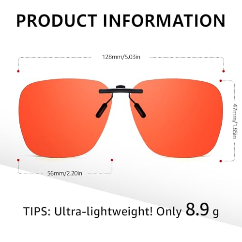 Image of DreamCalf 2 Pack Clip On Blue Light Glasses for Women Men, Fit Over Prescription Eyewear Reduce Computer Eye Strain