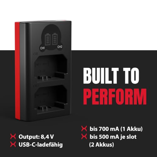 Baxxtar NP-FZ100 Akku Ladegerät - Mini Ladegerät Dual LCD - Versorgung über USB-C oder Micro-USB-18582 – Ansicht 5