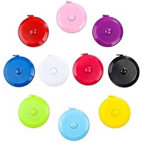 Soft Tape Measure,10 Pack Measuring Tape for Body Measurements Retractable,60-inch 1.5 Meter, Small Push Button Dual Sided Tape Measure Body Measuring (10)