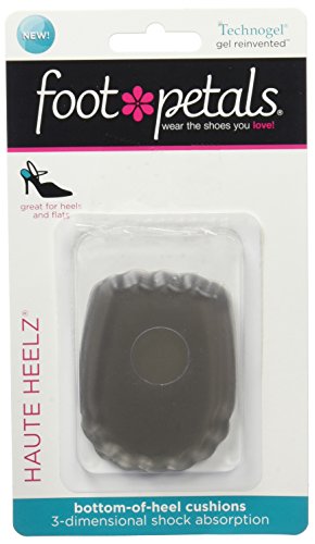 Foot Petals Women's Haute Heelz Heel Cushion, Charcoal, No Size M US