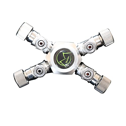 Image of VAYINATO Mufan Stainless Steel Planted Aquarium Regulator Multiway Splitter For Co2 Regulator (4 Way)