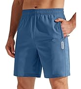 Libin Men's Athletic Running Shorts Quick Dry Workout Gym Hiking Shorts 7 inch Lightweight Basket...