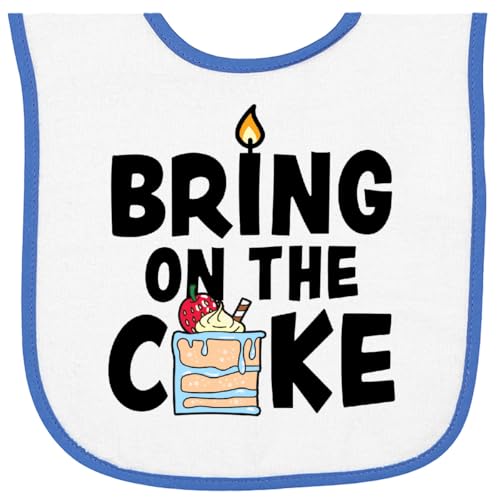 inktastic Bring on the Cake with Cake Slice Replacing a Baby Terry Cloth Bib