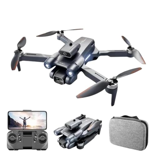 8K Dual HD Camera Professional Quadcopter Folding Drone Camera for Adults & Kids with 1 Batteries and Carrying Case – Remote Control Foldable Quadcopter Flying Toy(original product)(Multicolor)