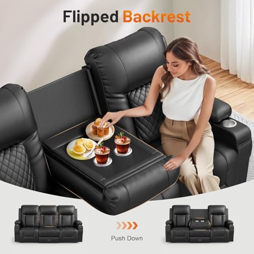 Luxury Leather Recliner Sofa Set