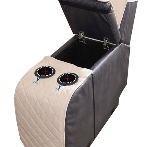 Housse fauteuil relax avec console centrale matelassée vert menthe - 3