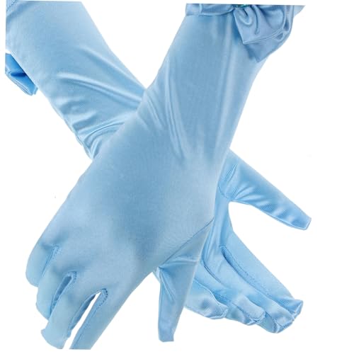 Homoyoyo 1 Pair Satin Gloves for Elegant Bow Design Dress Up Accessory for Halloween Parties and Cosplay Comfortable and Durable Costume Gloves4