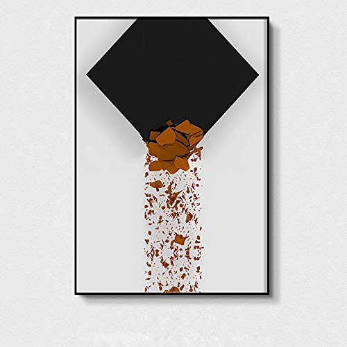 Art Salon Photos Décor Triptyque Géométrique Orange pour Mur - 3