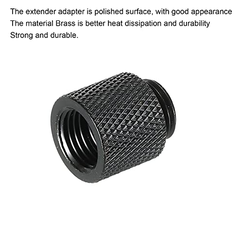 Extensor G1/4 20 mm macho hembra negro accesorio refrigeración líquida de agua 4