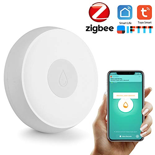 Gfhfg Zigbee Home Water Leak Sensor Flooding Detector Water Leakage Detection Alert Water Level Overflow Alarm Tuya Life App Remote Control With Ifttt #TOP2