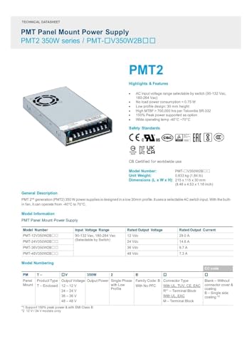 Alimentation à découpage 36V 9,7A PMT-36V350W2BR pour projets DIY CNC - 3