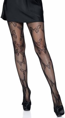 Leg Avenue Women's Fishnet Tights with Butterflies