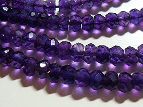 Améthyste violet royal de qualité gemme, rondelles organiques d'exception