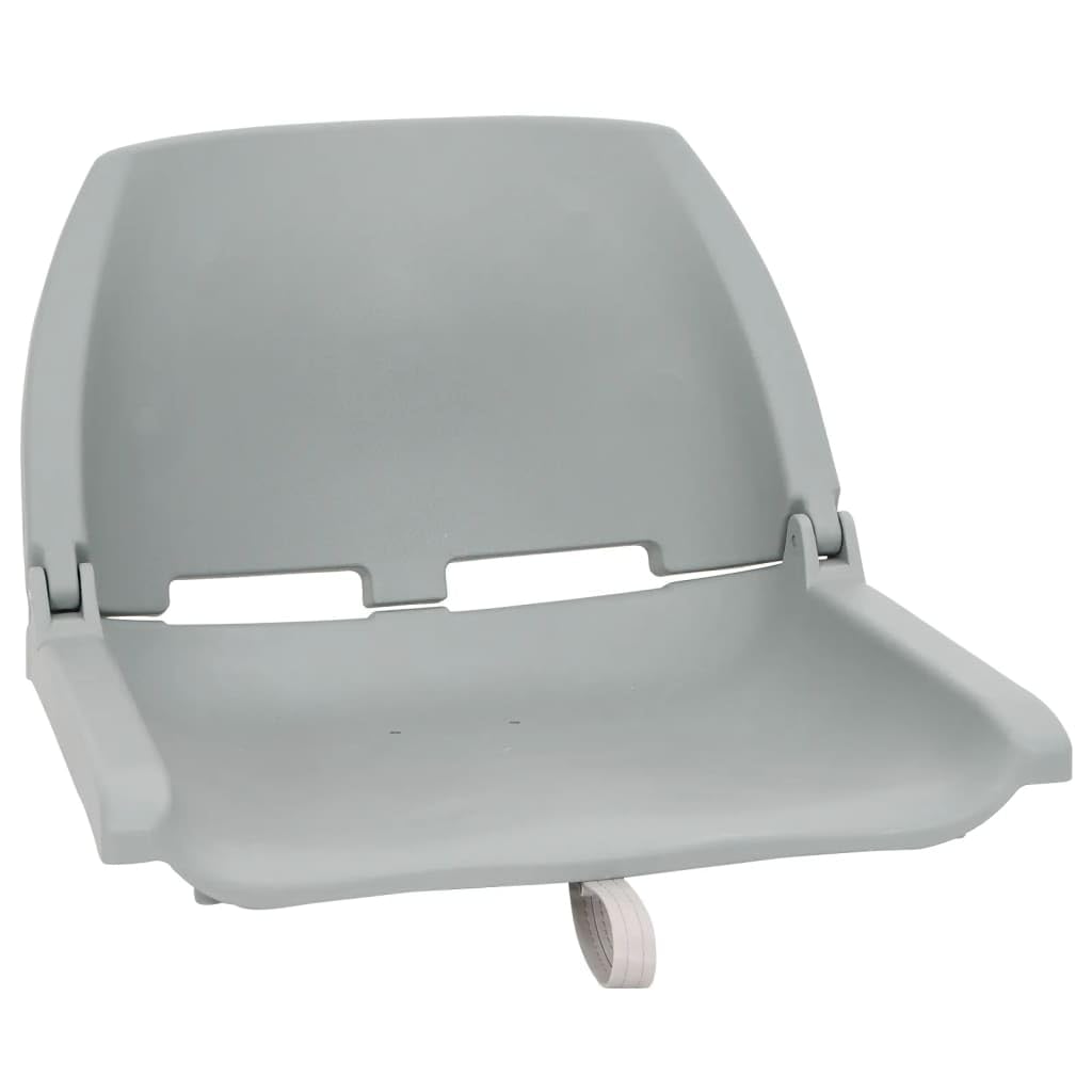 Set di 2 sedili per barca, pieghevole, grigio, 48 x 51 x 41 cm | Altezza regolabile 28-45,5 cm, base in acciaio verniciato a polvere, manico in acciaio inox, compatibile universalmente