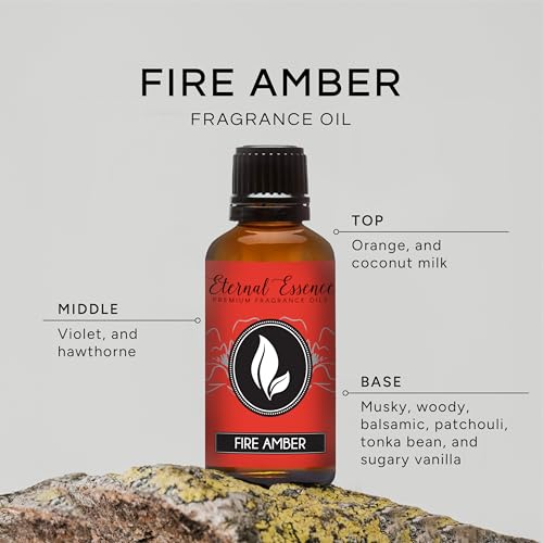 Image of Eternal Essence Oils Fire Amber 30ml Premium Fragrance Oil - for Candle, Soap Making, Aromatherapy, Diffusers, Home Care, & Humidifiers