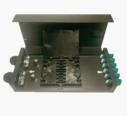 Fiber Optic Wall Mount Box with LC Couplers for Single Mode & Multimode Fiber Optic Cable. | Fiber Box Enclosure for MPOE’s, Network Rooms, and IDF Rooms. (LC 12 Strand OS1/OS2) by 5er Link Technology - Image 3