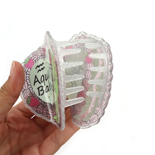 Aquarius Baby Hair Claw, 2.75 x 2.51 in, Personalized Acetate Hair Clip for Women Gift,Birthday Prentent