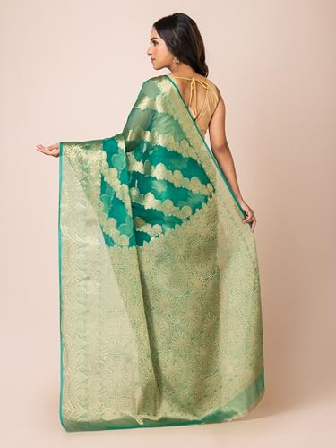 KK KAVVYA CRSK green light weight silk saree in organza silk – image 2