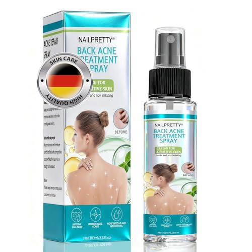 100 ml Spray per Brufoli Corpo, Spray Per La Rimozione Dei Brufoli Schiena, Lo Indietro per la Cura Della Schiena Migliora L'aspetto Delle Macchie, Tutti i Tipi di Pelle