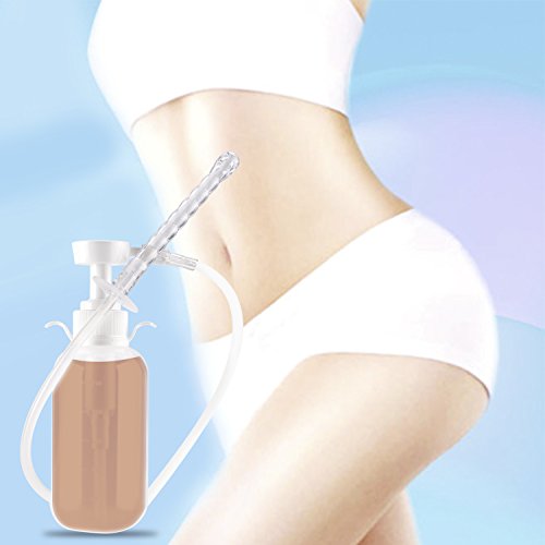 Anal Douche And Enema Bulb System Kit-Medical Manual Pressure Enemas For Anal Or Vaginal Douching Aids In Hygiene-Reusable For Douche, Coffee & Water Colon Cleansing/Detox,3 Nozzle Tips-10 Oz #TOP3