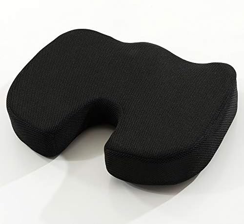 Emaggic Coccyx Orthopedic Memory Foam Seat Cushion For Back Pain Relief,Sciatica & Tailbone Pain - Ideal For Office,Chair & Car Driver Seat Pillow (Foam Seat Cushion)