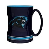 NFL Carolina Panthers Sculpted Relief Mug, 14-ounce, Panther Blue