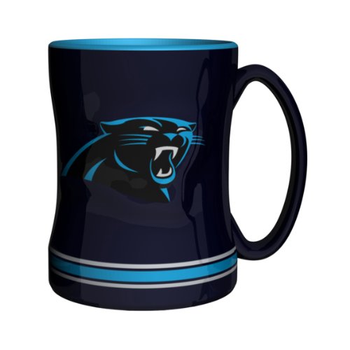NFL Carolina Panthers Sculpted Relief Mug, 14-ounce, Panther Blue