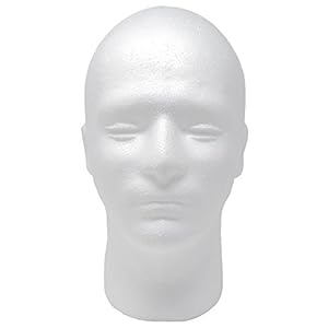 A1 Pacific Inc. Male Styrofoam Foam Mannequin wig Head 11″ (1 count)
