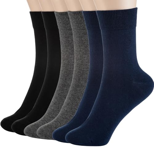 Image of Ndoobiy Womens Socks for Women Crew Ankle Long Cotton 6 Pairs