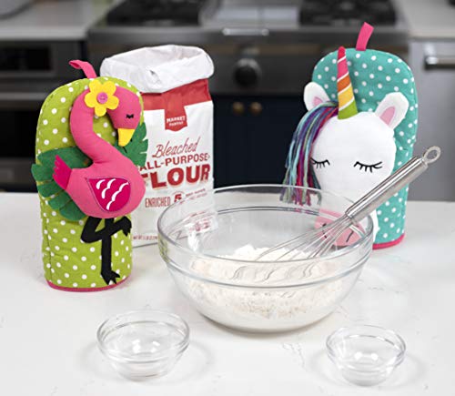 Ritz Kitchen Friends Novelty Cotton Oven Mitt, Great Housewarming Gift, Kitchen Decoration, Gifts For Women, Gifts For Men, 6" X 11", Unicorn, Single Unit #TOP2