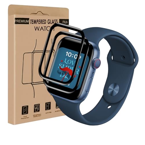 Carantee 2 Stück Schutzfolie für Panzerglas für Apple Watch Series 9/8/7 45mm, Ultra Transparent Anti-Kratzer Anti-Finge...