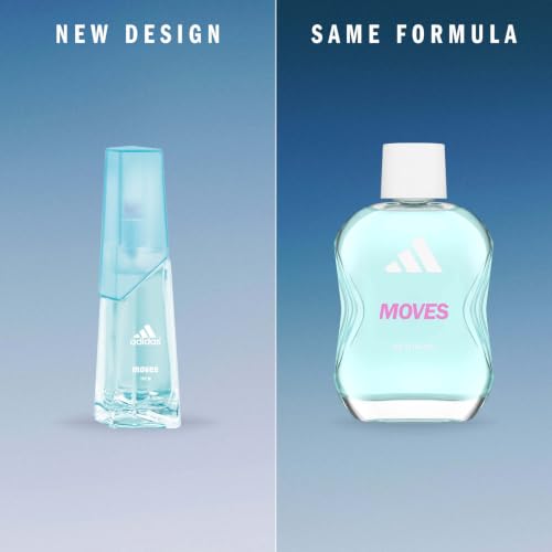 Image of adidas Moves Eau de Toilette, 50ml / 1.7fl oz. (pack of 1), Notes of Citrus, Lilly and Musk, Fragrance for Women, Long Lasting, Sporty Fragrance, Travel Size