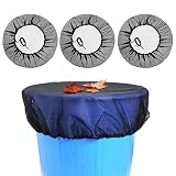 3Pcs Mesh Cover for Rain Barrels 37.4IN Rain Barrel Net Cover,Rain Water Collection Barrel Keep Mosq