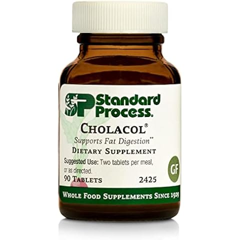 Standard Process Cholacol - Gallbladder Support Supplement - Fat Digestion Supplement for Digestive Health & Bile Support - Gluten-Free, Non-Dairy & Non-Soy - 90 Tablets Cover