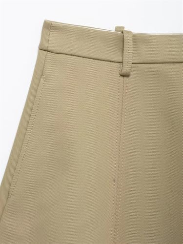 Solid Color A-Line Version Short Skirt Side Zipper Women's Casual Skirt4