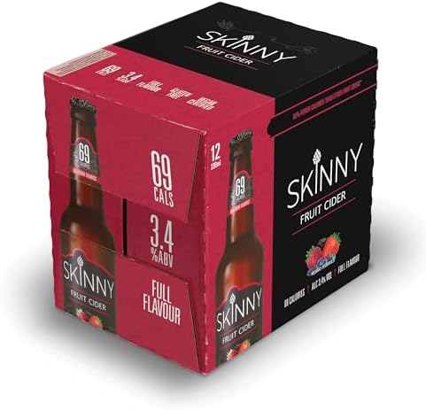 Skinny Fruit Cider Mixed Berries | 3.4% ABV | 12x330ml Bottles | Zero Sugar