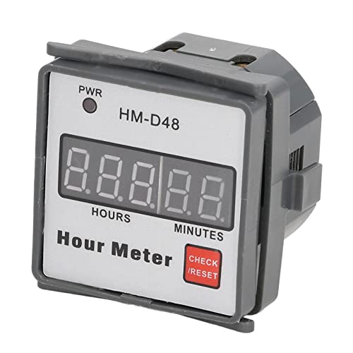 Compteur Horaire Numérique 0-999.99h pour Moteur AC 220V Minuterie Affichage Digital Surveillance Temps de Fonctionnement d'Équipement