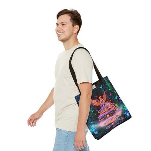 Premium Neon Phoenix Shrine Tote Bag with Reinforced Stitching for Adults 13 or 16in3