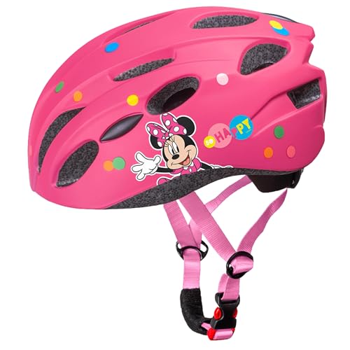 Casco de bicicleta Disney para niñas con diseño deportivo y talla ajustable de 52 a 56 cm