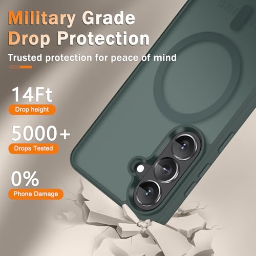 Image of for Samsung Galaxy S26+ Plus Case, Matte Magnetic Phone Cover, Gray | Fit for MagSafe, Screen Protector included, Shockproof Military Grade Protection, Translucent Frosted Back