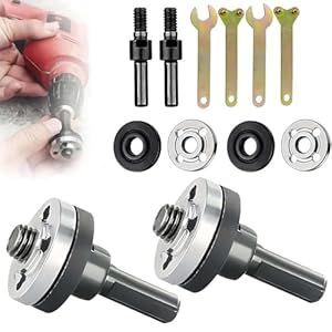 10 Stück Zubehör für Winkelschleifers, Winkelschleifer Anschlusssatz, Handbohrmaschine Conversion Rod Connecting Adapter Set Mit Stiftschlüssel, Winkelschlei... Modifizierter Adapter für Bohrmaschine