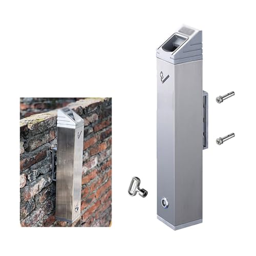 Cendrier d'extérieur en acier inoxydable : poubelle murale compacte