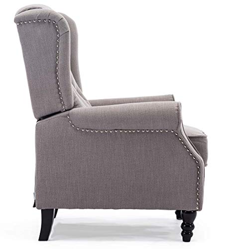 More4Homes ALTHORPE WING BACK FIRESIDE RECLINER FABRIC BONDED LEATHER OCCASIONAL ARMCHAIR SOFA CHAIR - Image 4