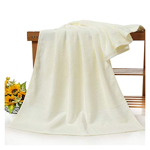 GELISURE Toalla súper Suave Toalla de baño 100%, Toallas de bambú Toallas de baño de Cara Suave Juego de Toallas de baño de Fibra de bambú de Color sólido Grueso para Adultos (Color : Milky