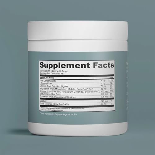 Image of Fringe Electrolyte and Mineral Mix, Pure Ocean Sea Salt for Rehydration, Potassium Chloride, Magnesium Malate for Muscle Tension, Calcium and Trace Minerals for Essentials, Unflavored, 45 Servings